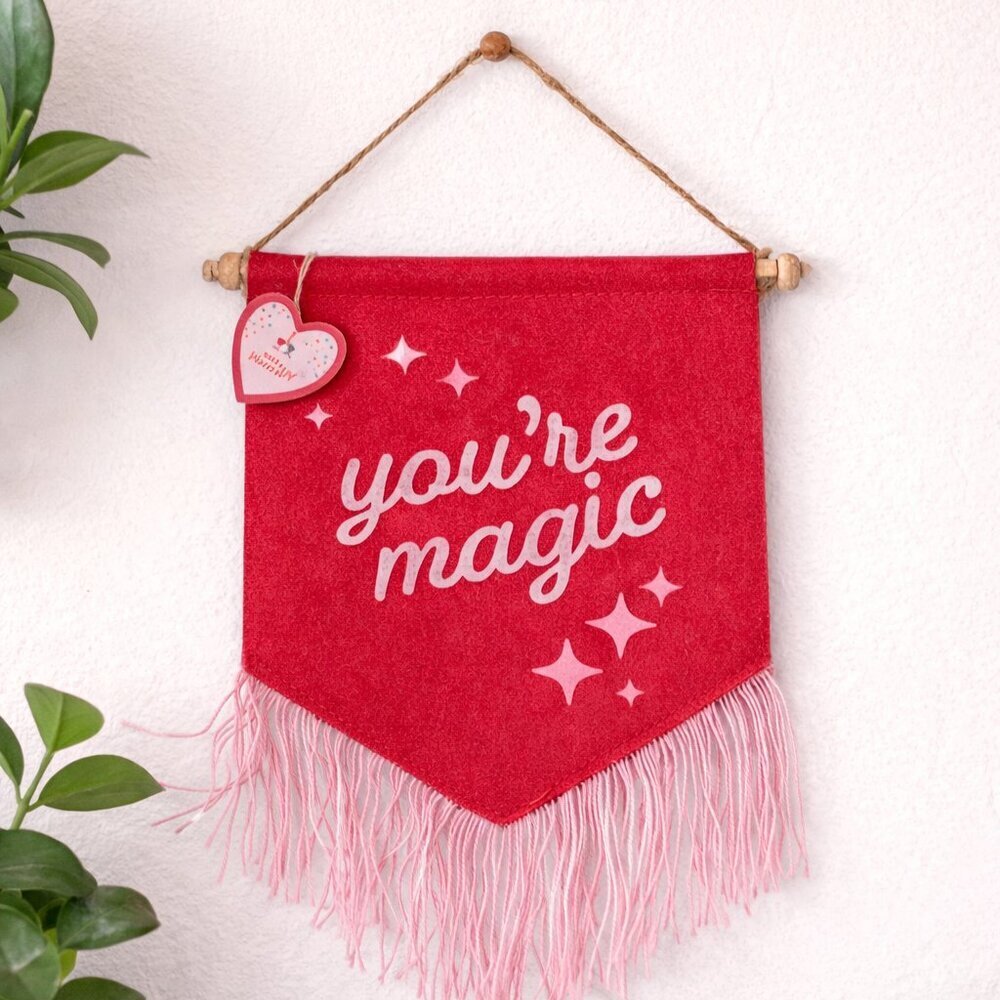 You’re Magic Felt Wall Pennant Hanging Banner – Valentine Decor-9.5 x 8" Wall